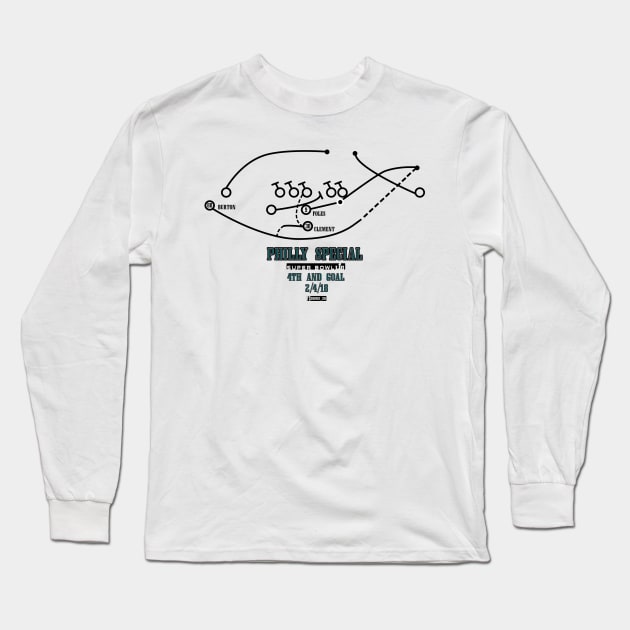 "Philly Special" White Long Sleeve T-Shirt by DOWX_20